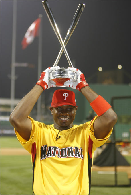 Ryan Howard - 2006 Home Run Derby / With Trophy Poster by Unknown at